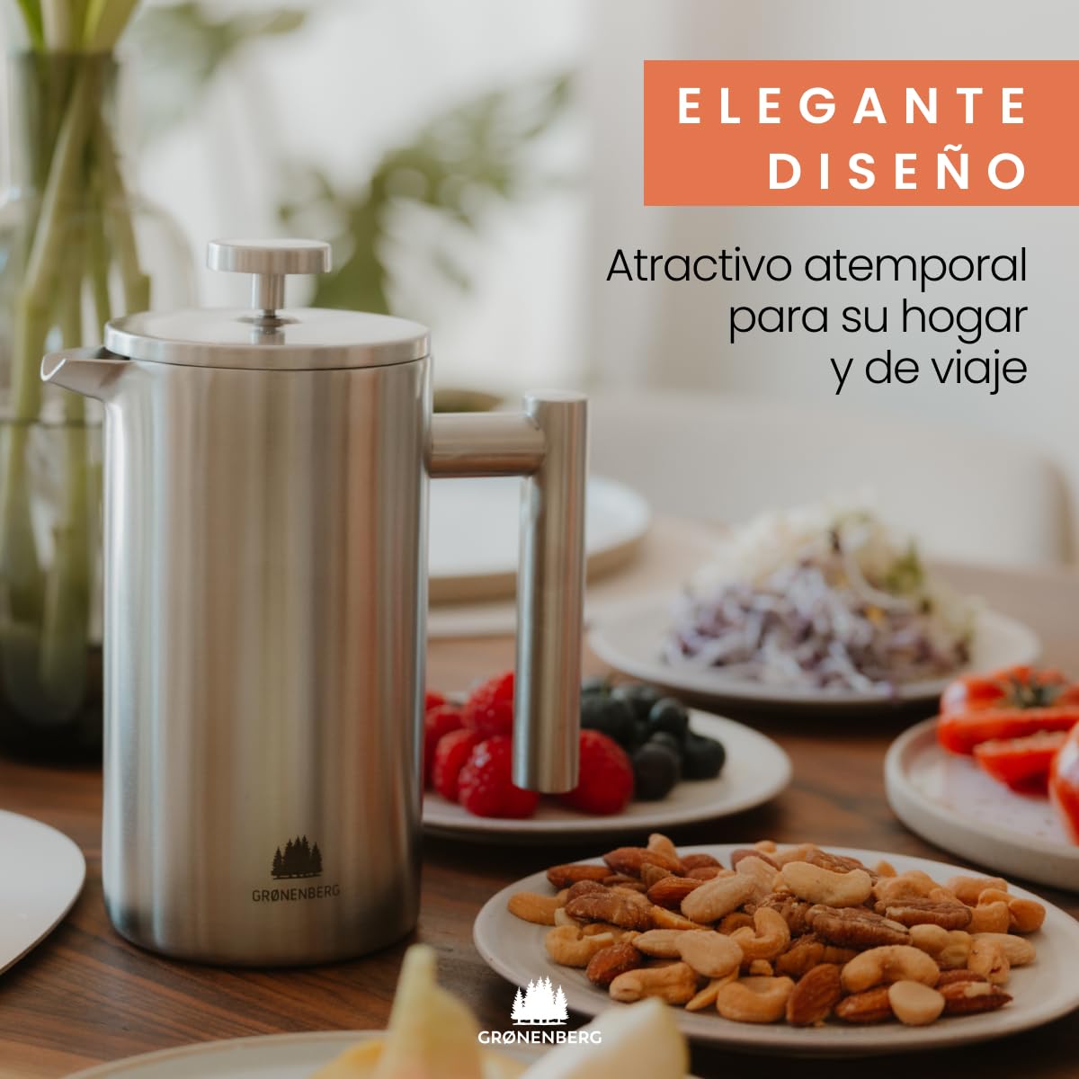 ❤️PRENSA CAFETERA FRANCESA (600ML) EN ACERO DOMINA EL ARTE DEL CAFE☕