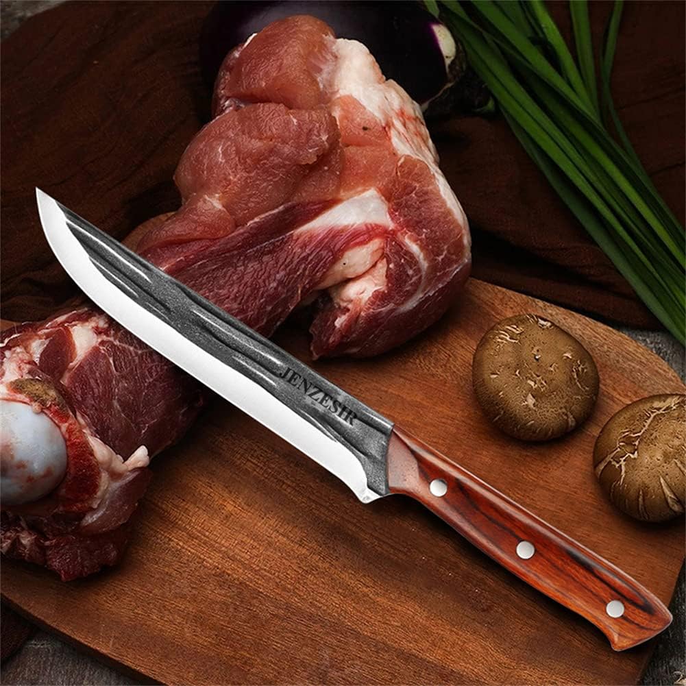Cuchillo de Carnicero Serbio Forjado a Mano+ Funda: Lo que todo cocinero debe tener
