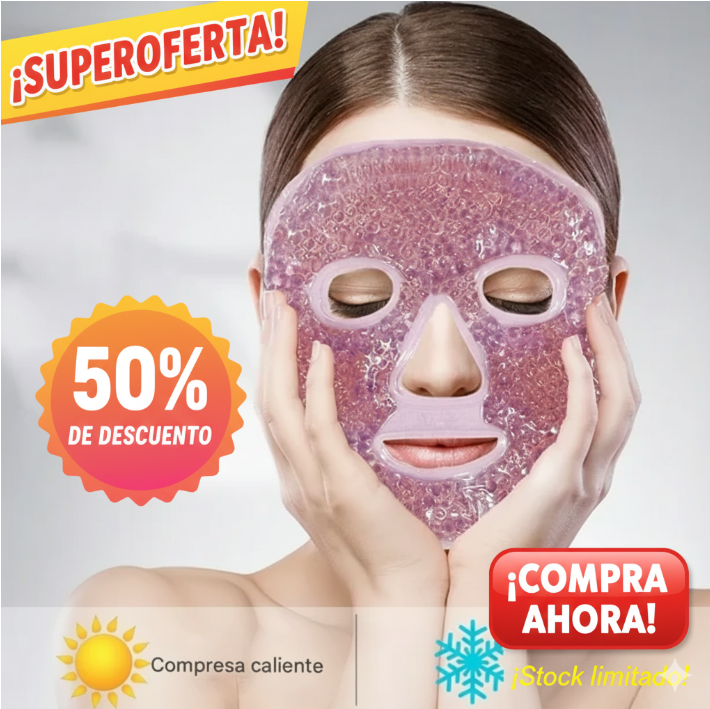 Máscara Facial Frío Calor: ojos hinchados, alivio de migrañas, cuidado de la piel, hinchazón, acné, azul