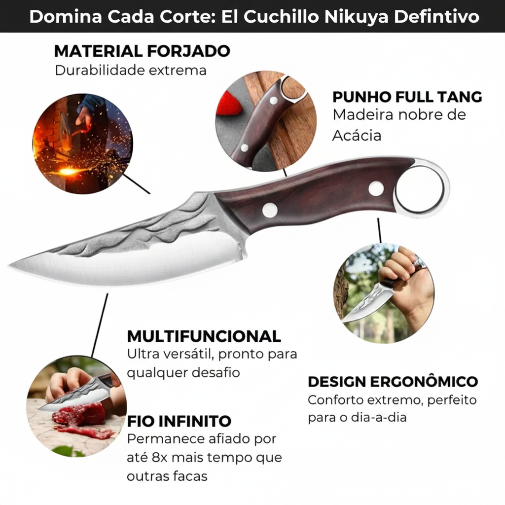 Cuchillo Japones Nikuya 👘Para cortes Profesionales🔪