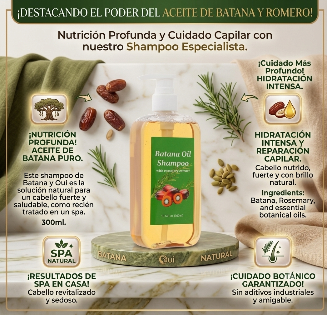Shampo Batana + Romero 🌿 | Crece, Fortalece y Brilla | El Secreto Natural para tu Cabello 💚🔥