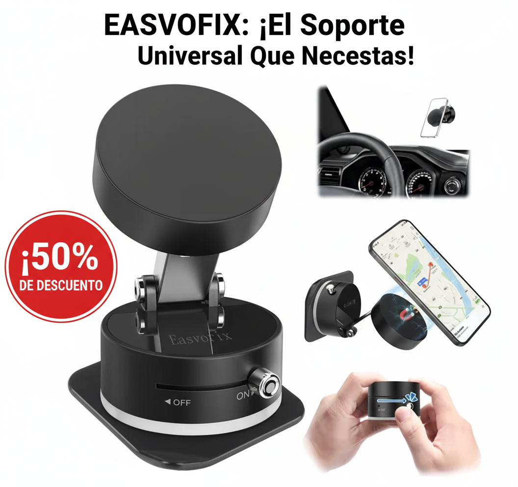 Soporte Magnético para Celular con sistema de Succión al Vacío💯🔥 Imantado y Plegable📱