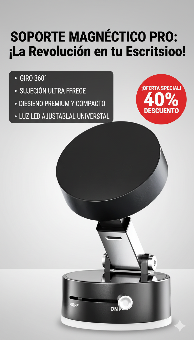 Soporte Magnético para Celular con sistema de Succión al Vacío💯🔥 Imantado y Plegable📱