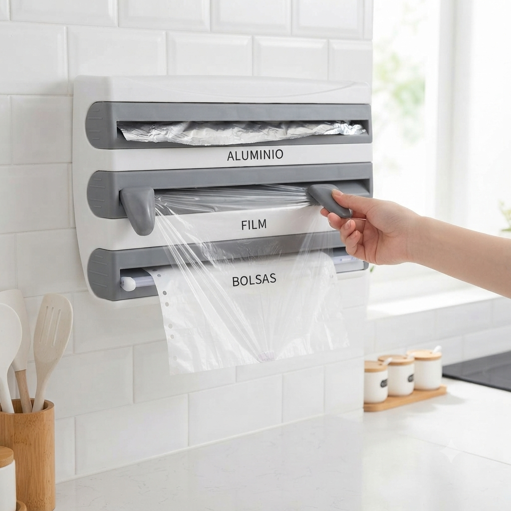 Dispensador de Papel para Cocina 4 en 1 Multiuso