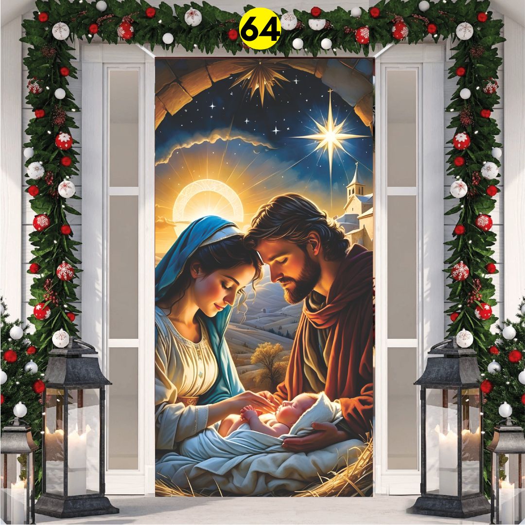 OFERTA ESPECIAL2X1💯🎁🎄 FUNDA DE PUERTA NAVIDEÑA🤶🏡