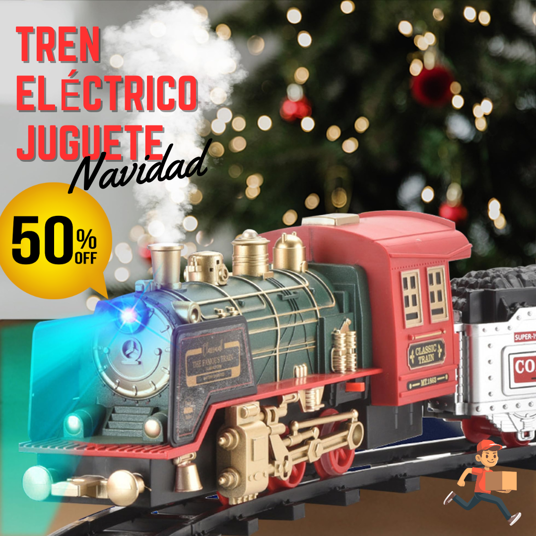 OFERTA ESPECIAL 💯Tren Electrico Musical Navideno Clasico🥳 💨El mejor Regalo🤶👉