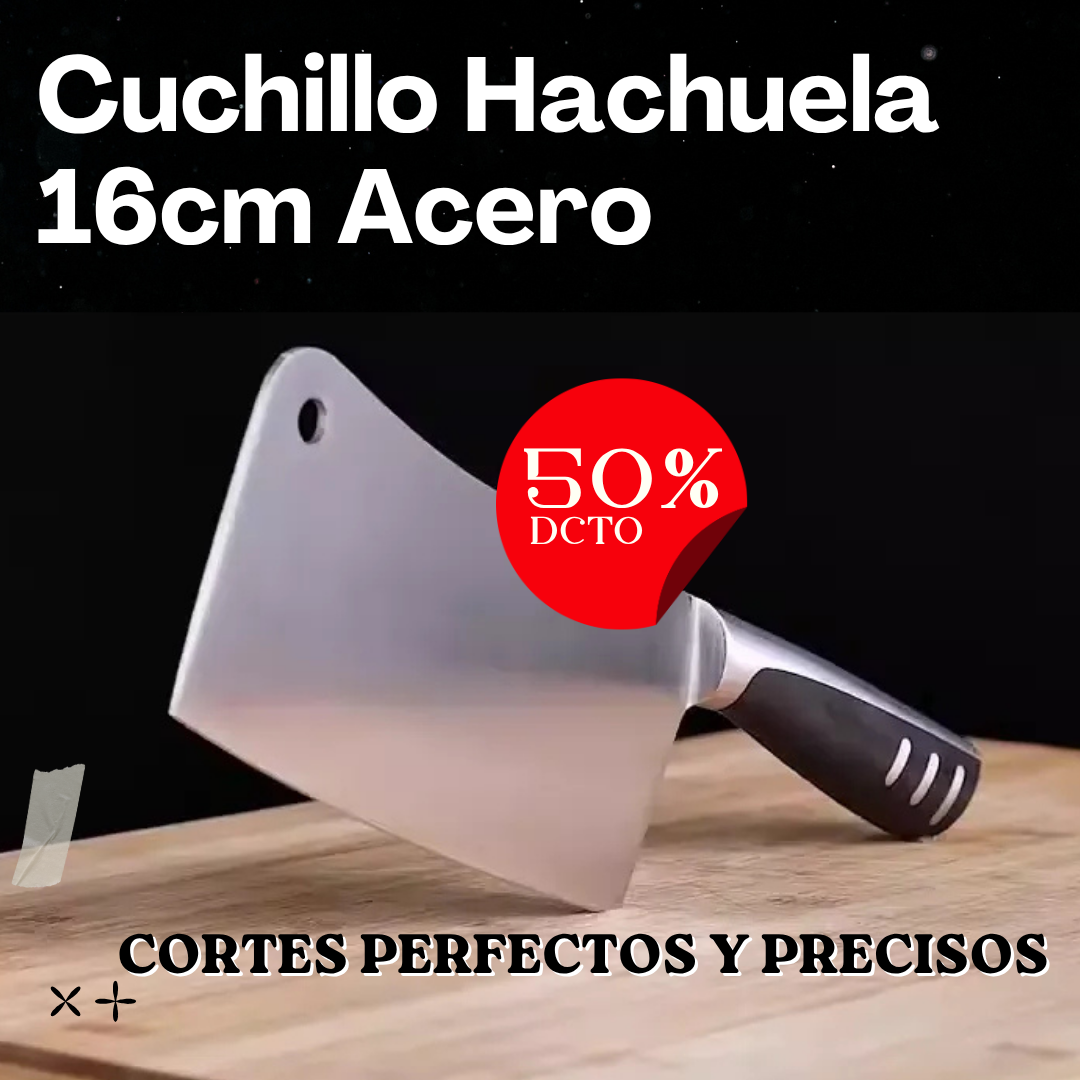 CUCHILLO HACHUELA ACERO🔪 CON MANGO ANTIDESLIZANTE 👨‍🍳🔥