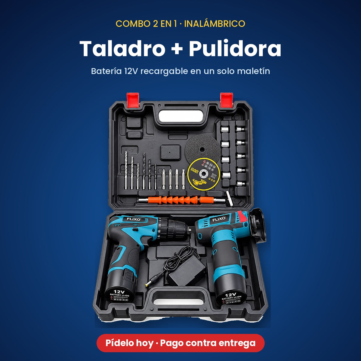 Combo De Taladro Y Pulidora Inalambrica
