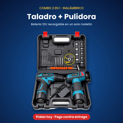 Combo De Taladro Y Pulidora Inalambrica