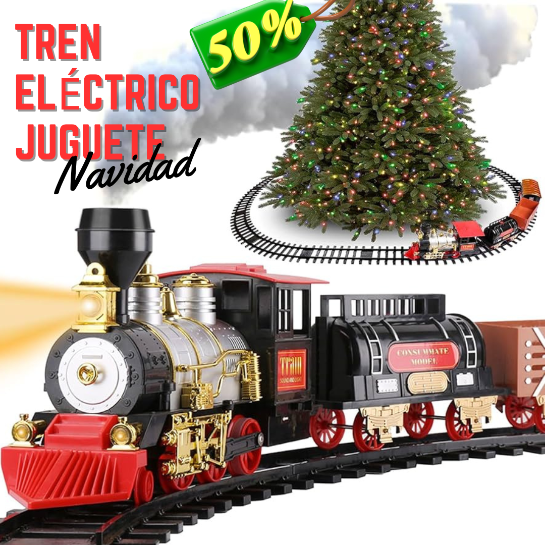 OFERTA ESPECIAL 💯Tren Electrico Musical Navideno Clasico🥳 💨El mejor Regalo🤶👉