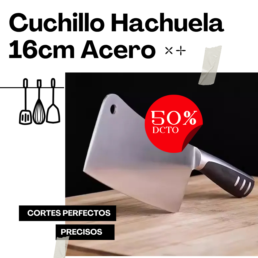 CUCHILLO HACHUELA ACERO🔪 CON MANGO ANTIDESLIZANTE 👨‍🍳🔥