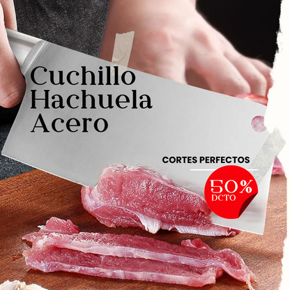 CUCHILLO HACHUELA ACERO🔪 CON MANGO ANTIDESLIZANTE 👨‍🍳🔥