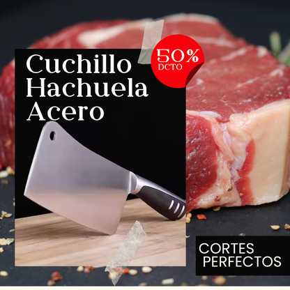 CUCHILLO HACHUELA ACERO🔪 CON MANGO ANTIDESLIZANTE 👨‍🍳🔥
