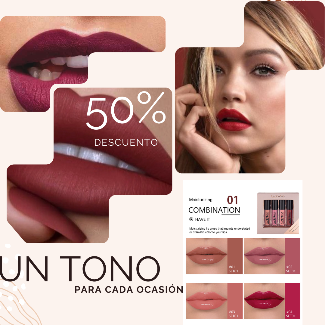 OFERTA 🤯Set de Tonos Mate &amp; Hidratantes Mate 🤯✨ "Un tono para cada Ocasión"