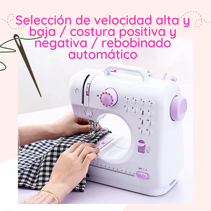 Sewing Machine💯 Máquina de Coser Eléctrica, con 12 Puntadas y Luz LED: