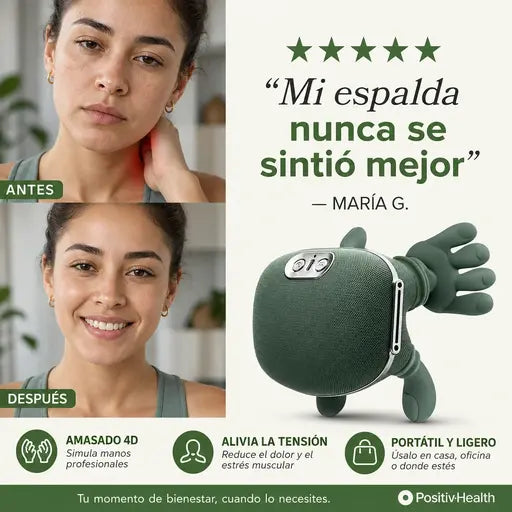BrBelley Masajeador eléctrico🔥 con terapia Termina y diseño de mano simulada... Alivio total 🤯