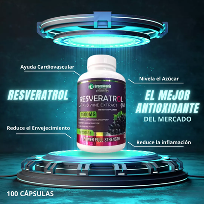 RESVERATROL PLUS x 100 Cápsulas 💊 | Juventud y potencia pura 🔥