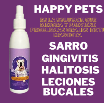 HAPPY PETS®  SPARAY 120ML ORAL LIMPIADOR  PARA PERRO Y GATOS TU MEJOR AMIGO🐱🐶