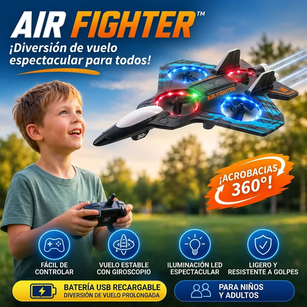 Air Fighter Dron Avion De Combate Con Control Remoto