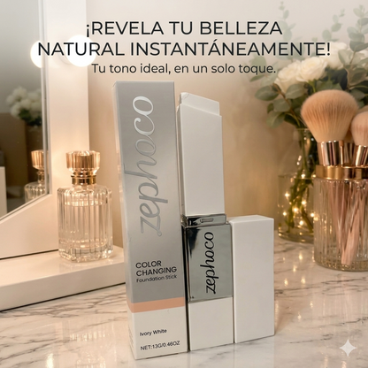 Zephoco™ Base Coreana Inteligente 2 en 1: La Base que se Adapta a Tu Tono Sola – Sin Equivocarte de Color ✨👉🏻