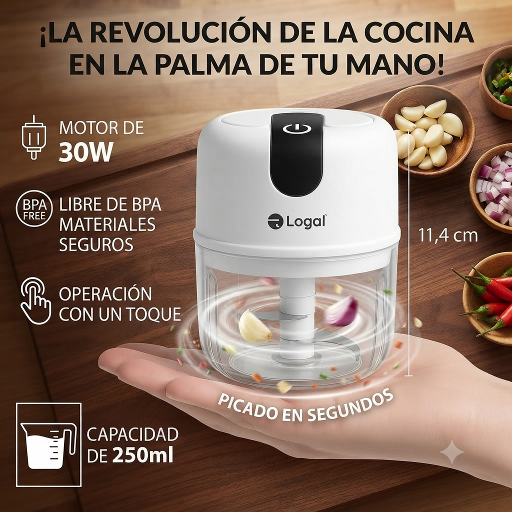 Procesador De Alimentos Eléctrico:🔥 Tu Mejor Aliado en la Cocina 👉🏻🧑🏻‍🍳