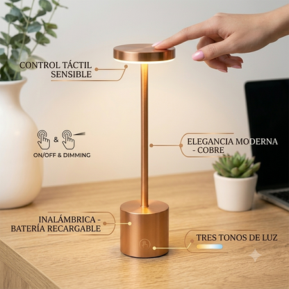 Lámpara de Pie LED Moderna en Dorado | Iluminación Minimalista para Sala, Habitación y Oficina