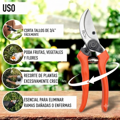 PodaPro Bypass - Tijera de Poda Profesional para Jardines Saludables