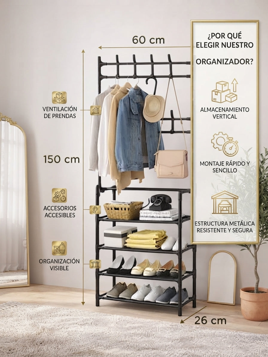 👉🏻Organizador 2 en 1 Colgador con 4 Niveles-🤯