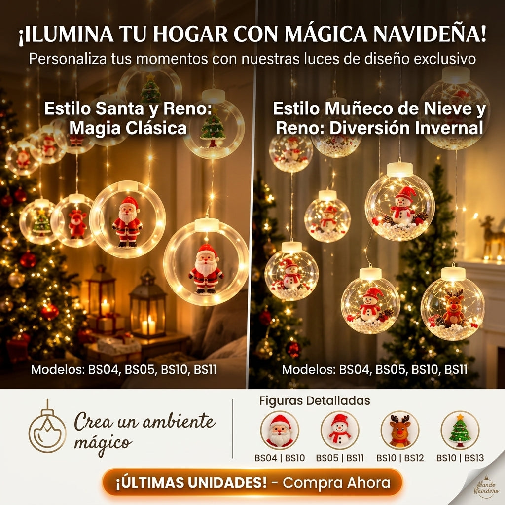 Cortina De Luces Navidenas Multi Estilo
