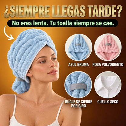 👉Twist' La Toalla Para Cabello Secado Rápido Plush Secadorapido 2x1🤯