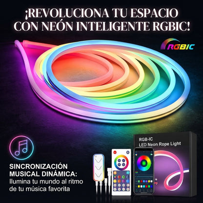 RGBIC🔥Cinta Led De Neon Rgb Musical Ip68👌