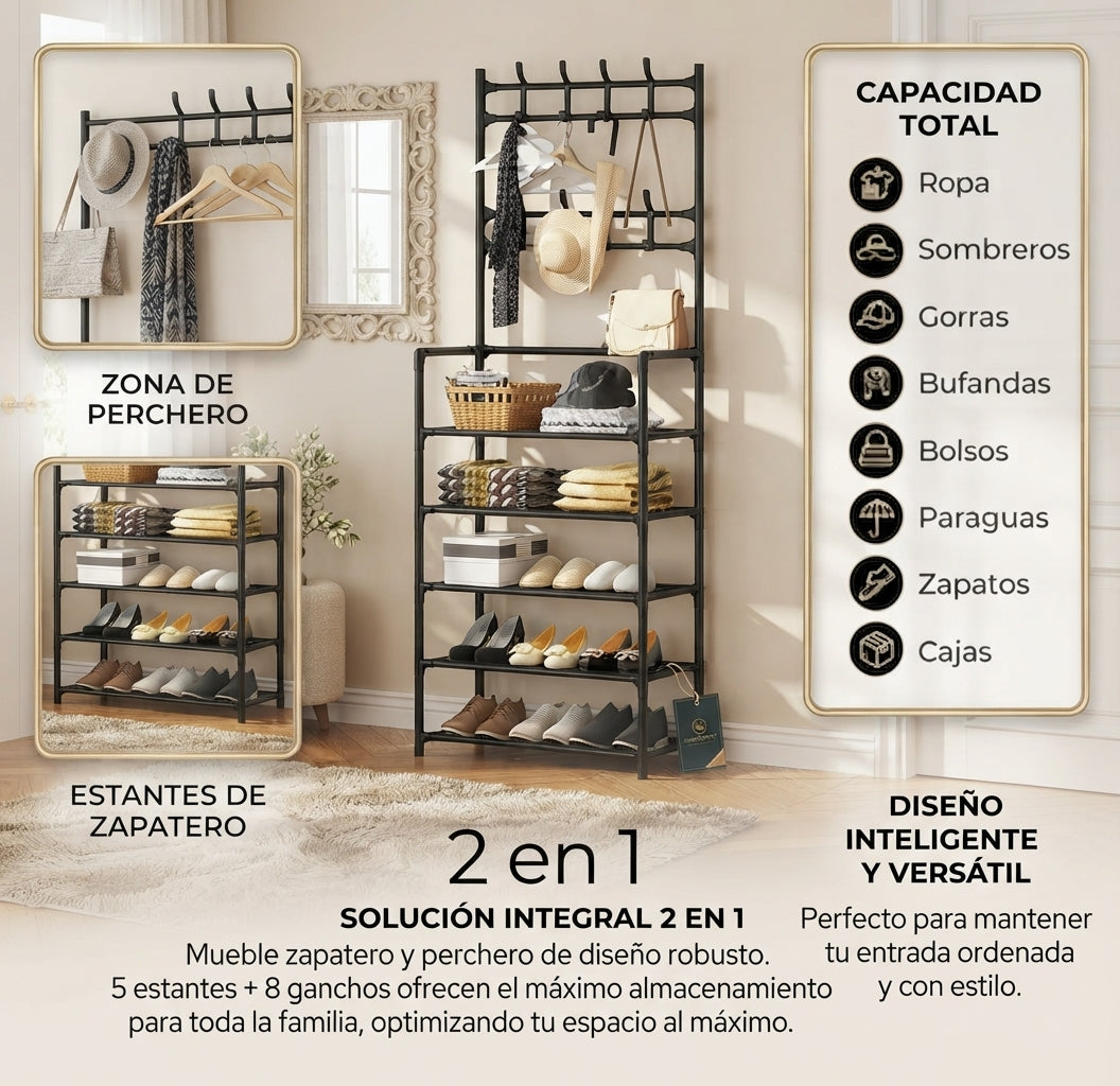 👉🏻Organizador 2 en 1 Colgador con 4 Niveles-🤯