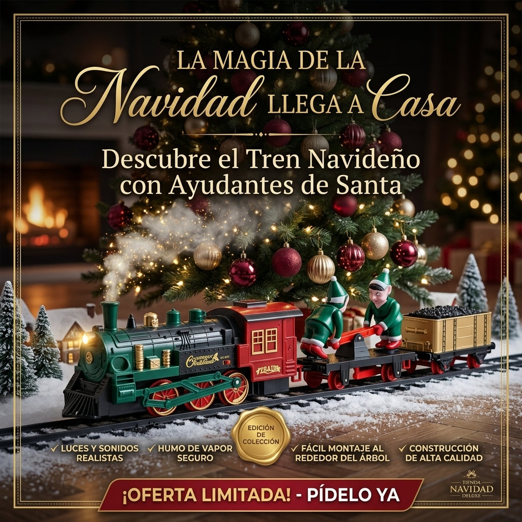 💫Set De Tren 🚂Colgante🎄 Para Árbol De Navid🎁🧑🏻‍🎄🎄
