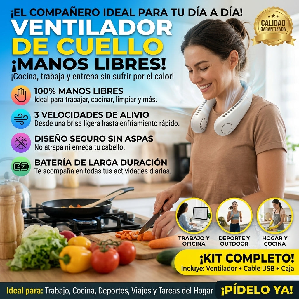 💨Ventilador Portatil Para Cuello Articair😯🧏🏻‍♀️