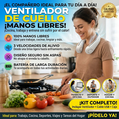 💨Ventilador Portatil Para Cuello Articair😯🧏🏻‍♀️