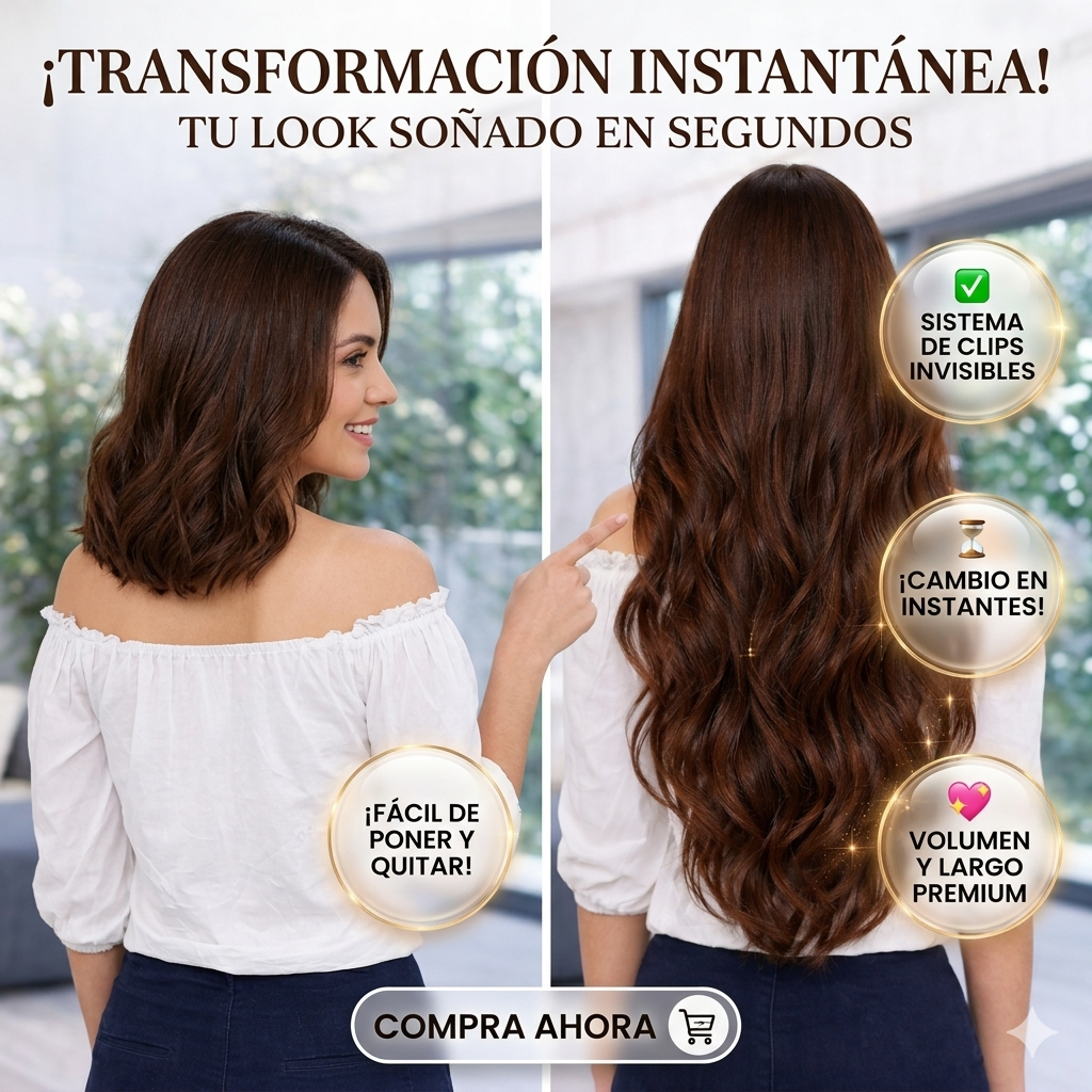 OnduLux® Hair Extensions 💁🏻‍♀️Ondulado con Clip ajustables 🔥🤯