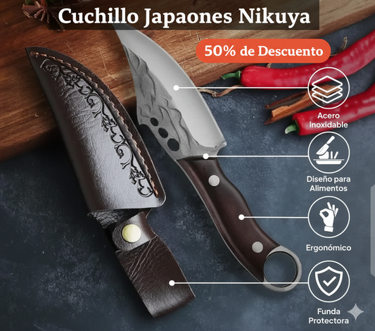 Cuchillo Japones Nikuya 👘Para cortes Profesionales🔪