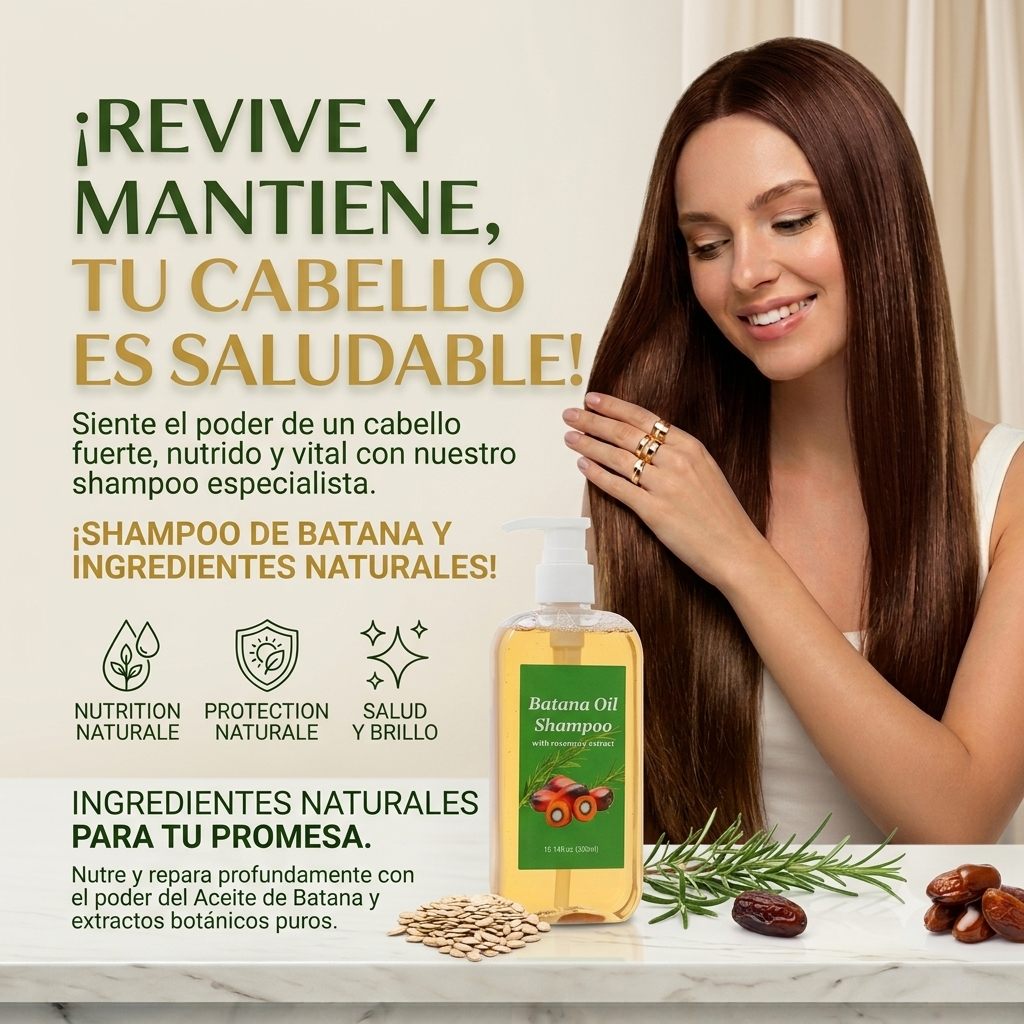 Shampo Batana + Romero 🌿 | Crece, Fortalece y Brilla | El Secreto Natural para tu Cabello 💚🔥