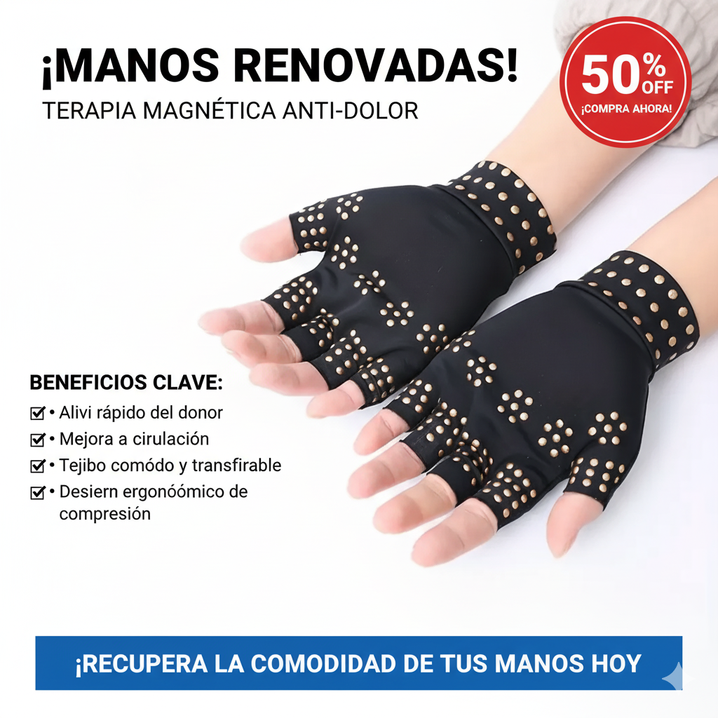 Guantes magnéticos 🧤para artritis, carpo, tendinitis o cualquier dolor🤕 Alivio Natural y Comodidad Diaria