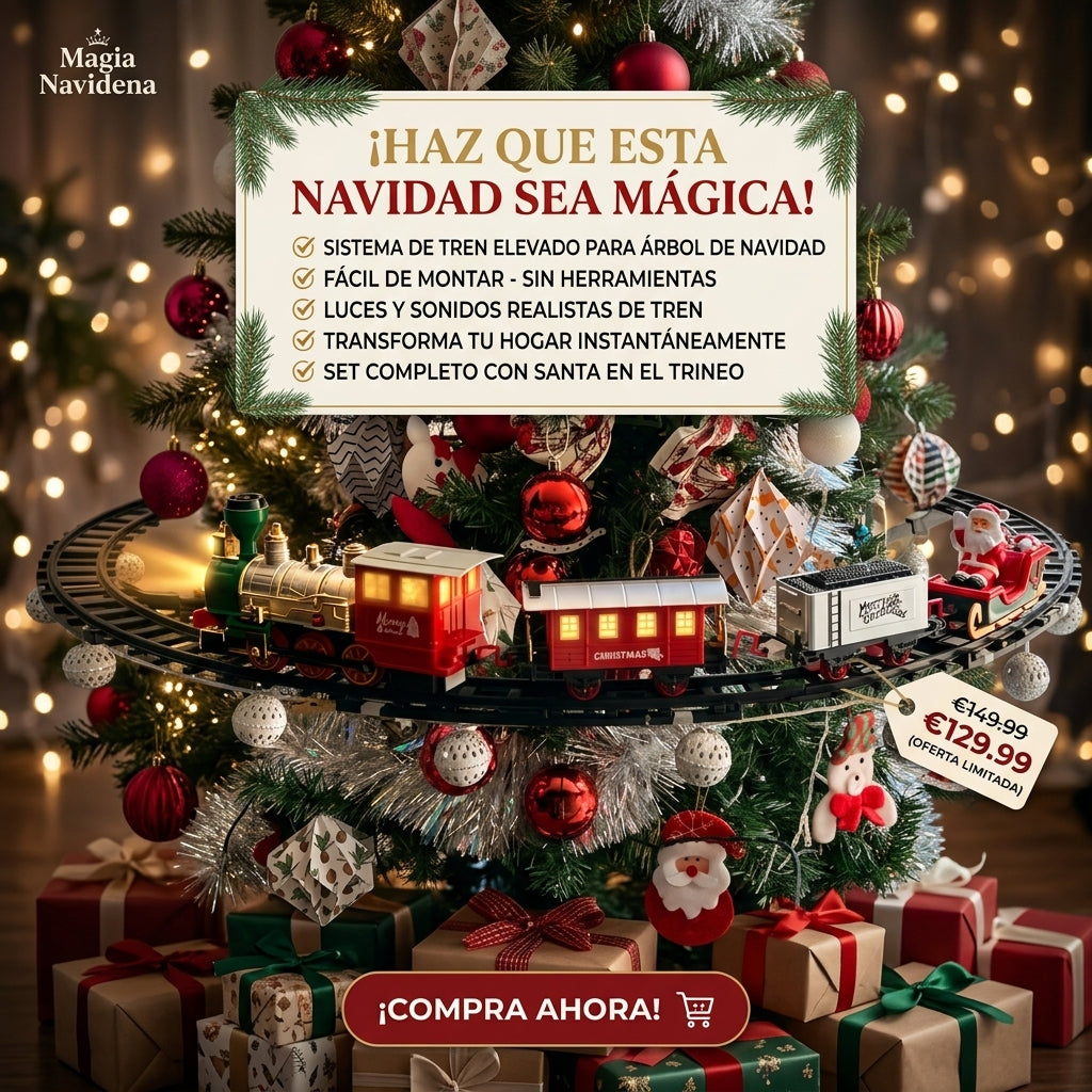 💫Set De Tren 🚂Colgante🎄 Para Árbol De Navid🎁🧑🏻‍🎄🎄