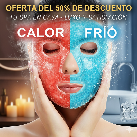 Máscara Facial Frío Calor: ojos hinchados, alivio de migrañas, cuidado de la piel, hinchazón, acné, azul