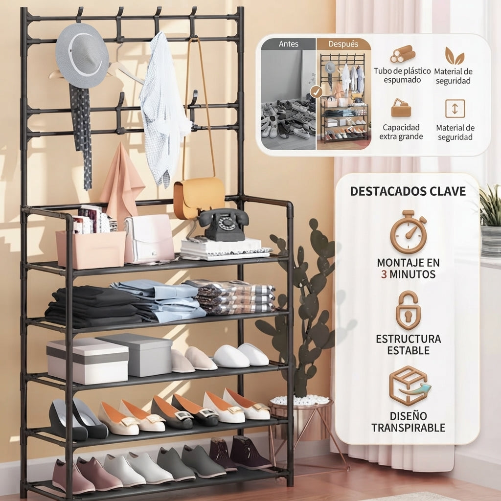 👉🏻Organizador 2 en 1 Colgador con 4 Niveles-🤯