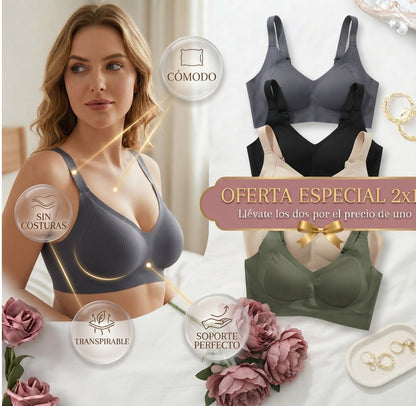 OFERTA ESPECIAL🤯 Pack 2 Sostén Premium Sin Aros de Gel 👉🏻😉
