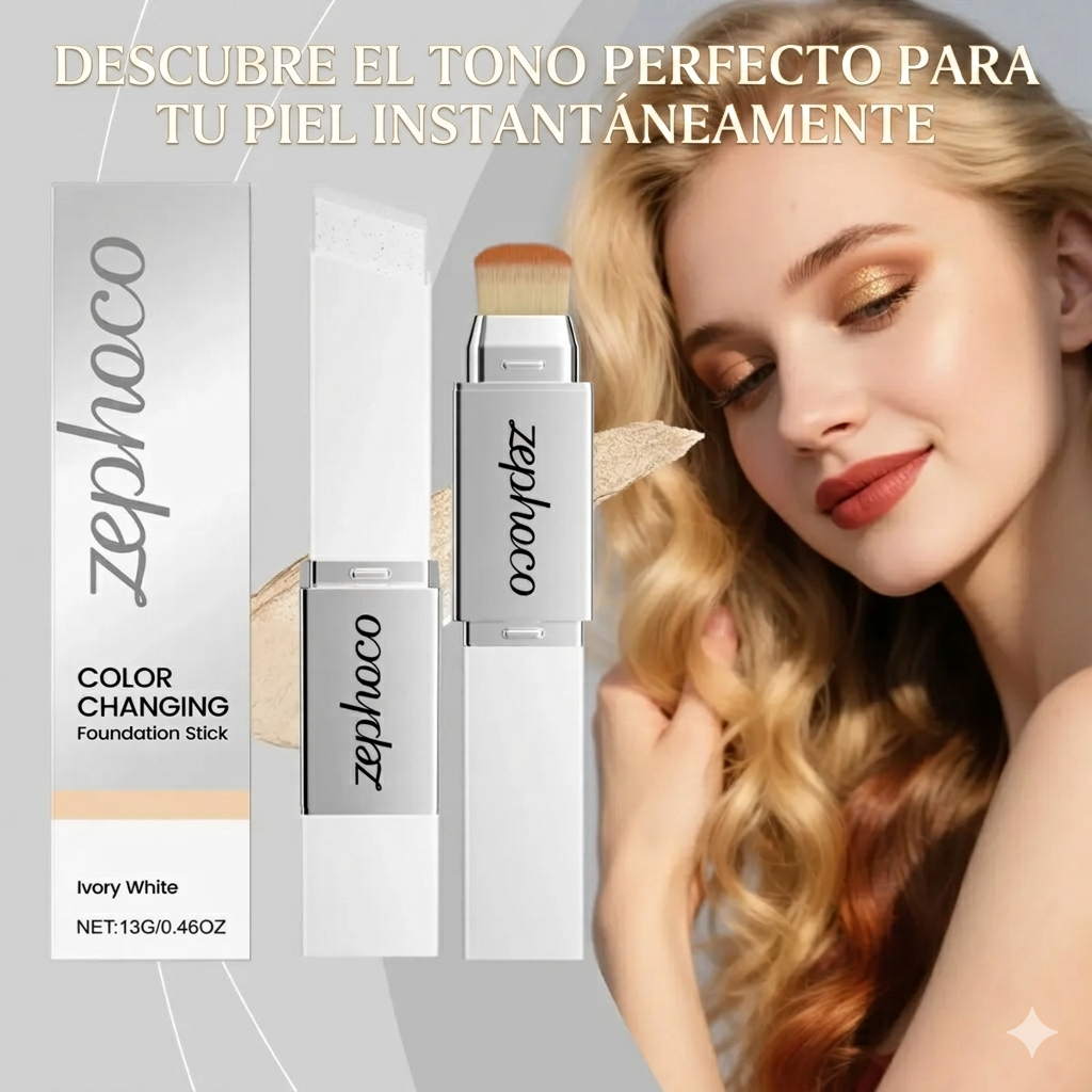 Zephoco™ Base Coreana Inteligente 2 en 1: La Base que se Adapta a Tu Tono Sola – Sin Equivocarte de Color ✨👉🏻