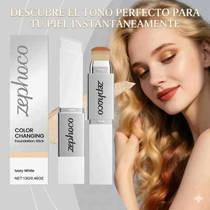 Zephoco™ Base Coreana Inteligente 2 en 1: La Base que se Adapta a Tu Tono Sola – Sin Equivocarte de Color ✨👉🏻