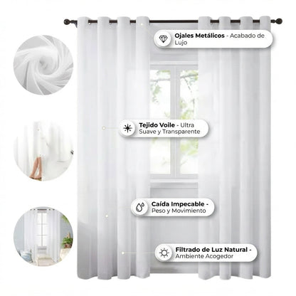 Velliss🌞 Cortina Velo Liso la Calidez que tus espacios necesitan 🤯x2