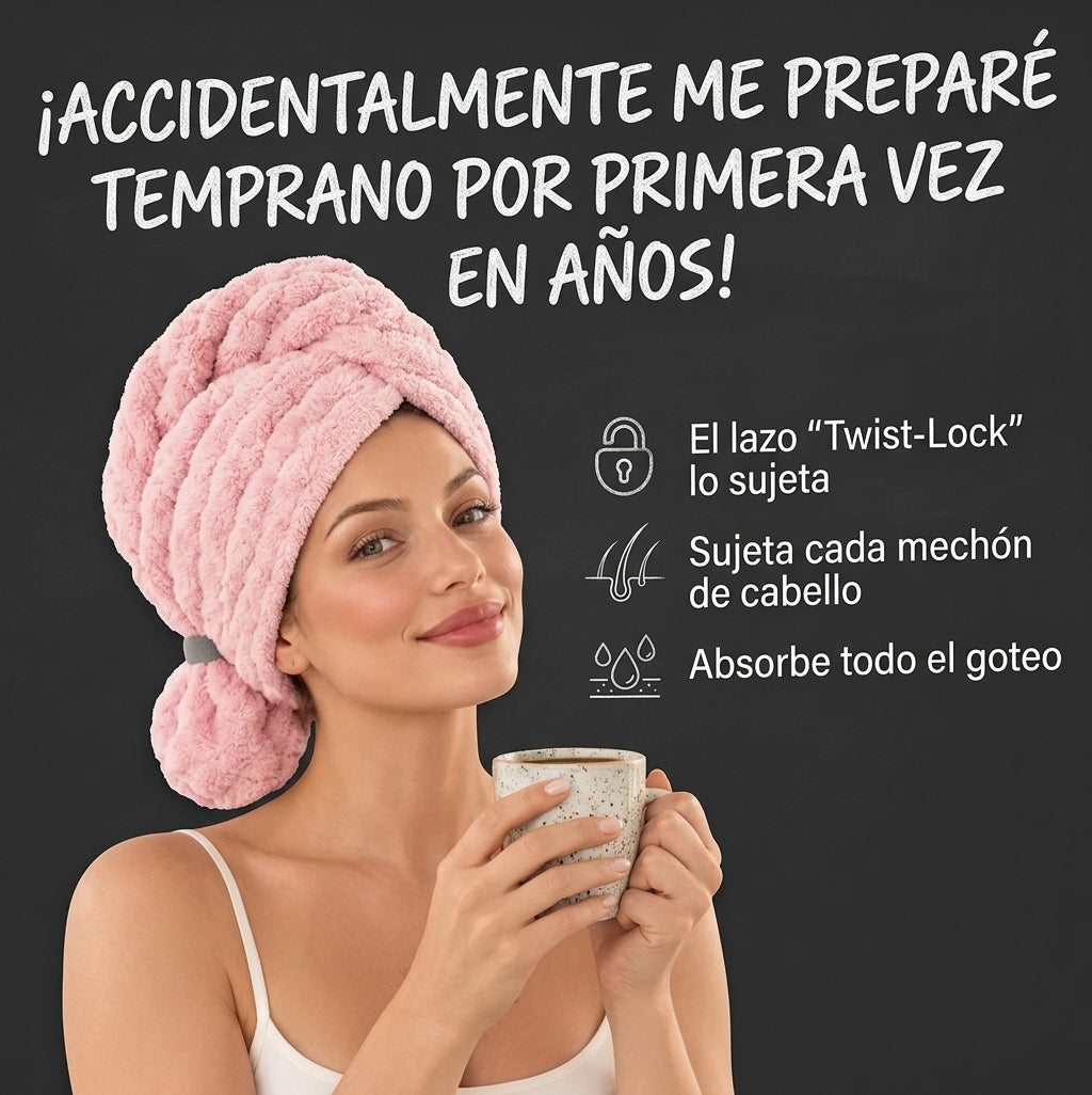 👉Twist' La Toalla Para Cabello Secado Rápido Plush Secadorapido 2x1🤯
