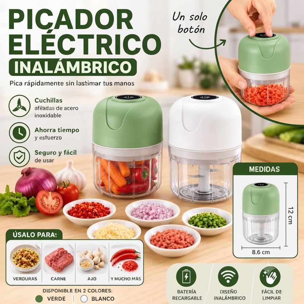Procesador De Alimentos Eléctrico:🔥 Tu Mejor Aliado en la Cocina 👉🏻🧑🏻‍🍳