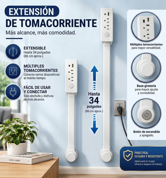 Hide&Reach Extension de Pared Ajustable y Oculta-Cables🔥😯