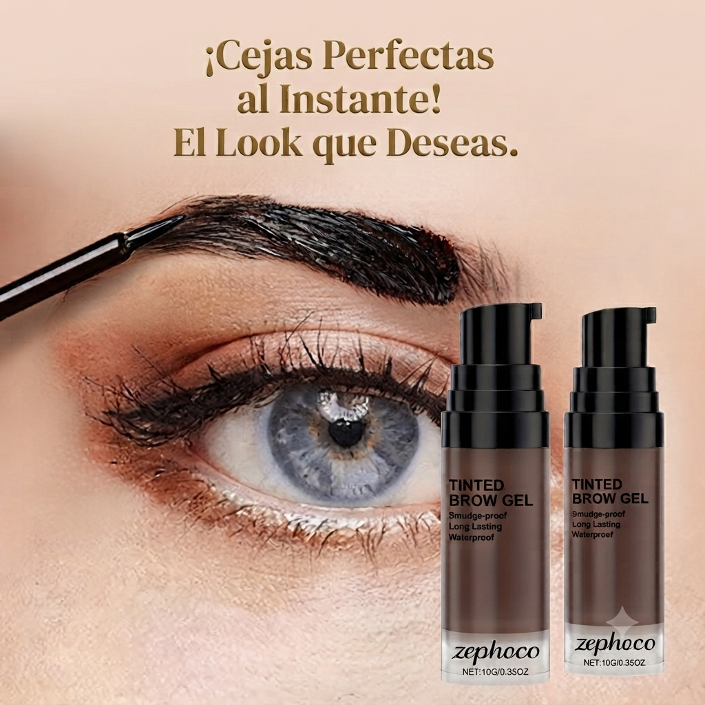 1+1 Gel BrowGlue, Gel de cejas 😉teñido de sujeción extrema 2x1👉🏻🔥